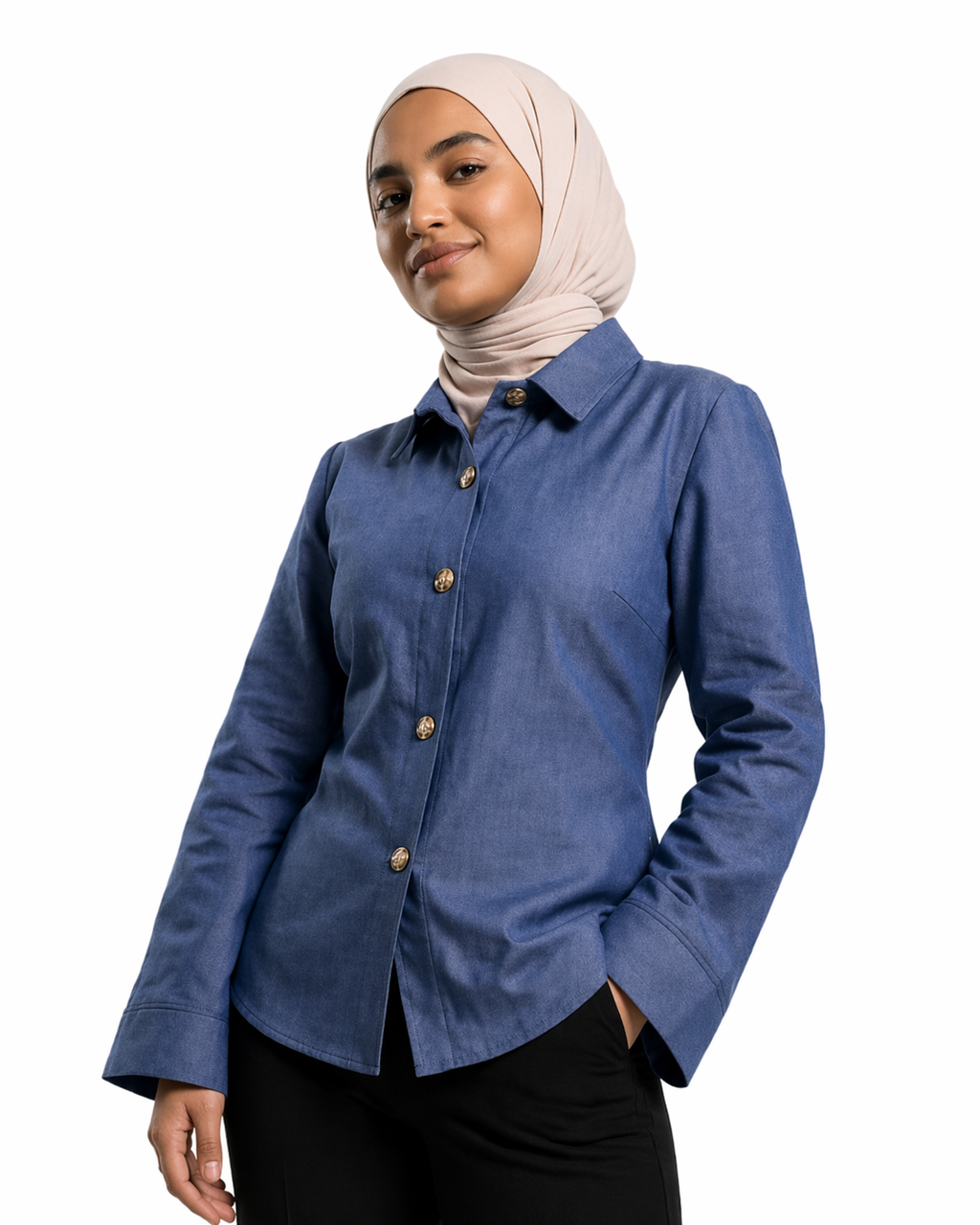 Denim Modest Shirt